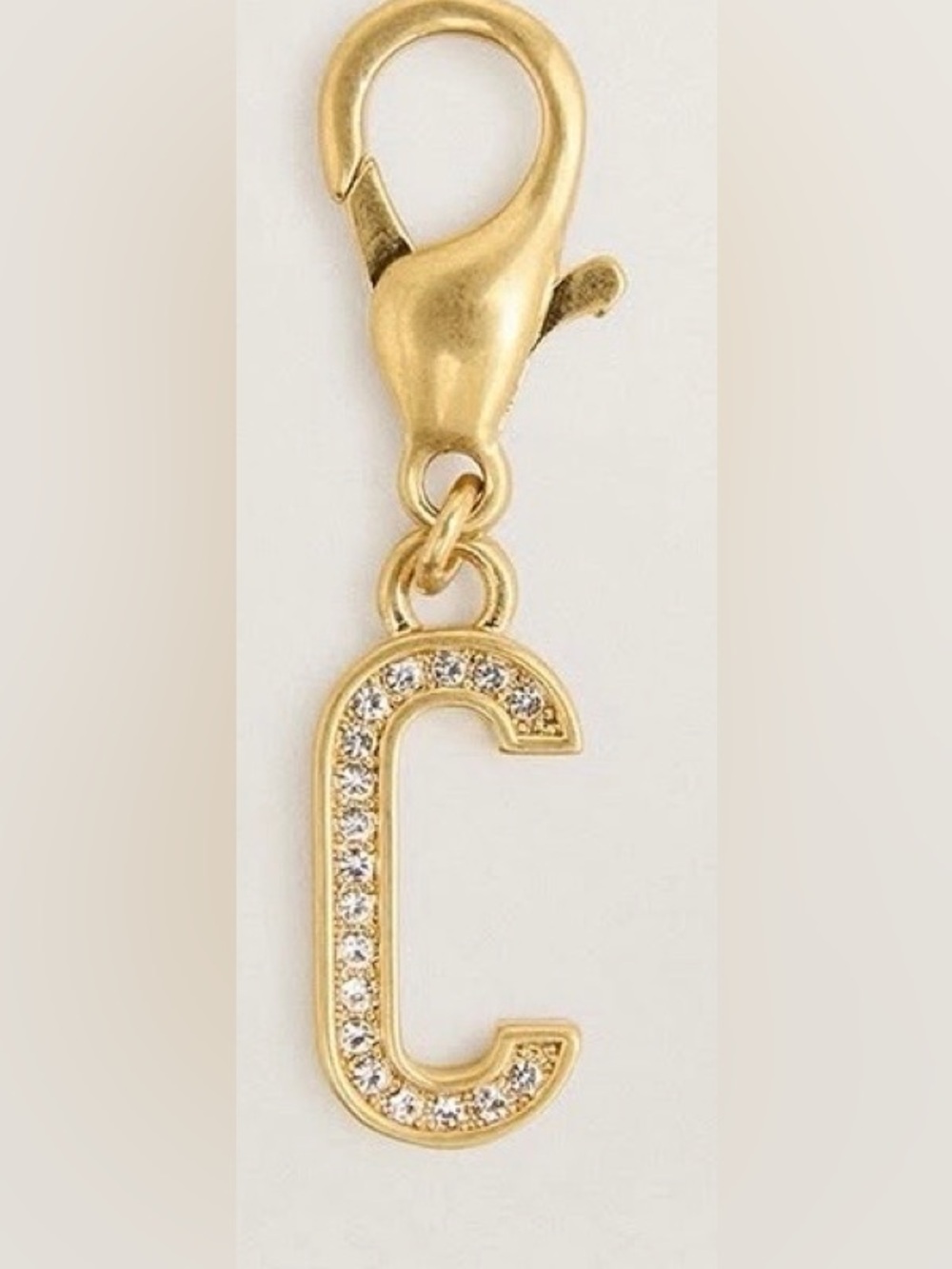 Golden Goose Gold C Letter Initial Charm with Crystals - Picture 3 of 7